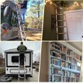 thumbnail image 6 of Telescoping Ladder for RV & Attic, 10.5FT Aluminum Extension Ladder with Dual Locking Mechanism, Max Load 330lbs, Compact Foldable Ladder for Roof, Home, Travel Trailer & Multi-Surface Use, 6 of 16