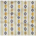 thumbnail image 4 of oneOone Tissu Popeline Sergé Coton Bio Rayé & Géométrique Ikat Imprimé au Mètre 42 Pouces de Large, 4 of 4