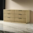 thumbnail image 6 of Noe Celia 68 Inch Dresser, 6 Drawers, Black Metal Handles, Solid Rubberwood, 6 of 6