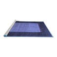 thumbnail image 2 of Ahgly Company Machine Washable Indoor Round Abstract Blue Modern Area Rugs, 8' Round, 2 of 4