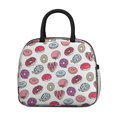 thumbnail image 2 of Lunch Bag Lunch Box for Women Reusable Insulated Lunch Bags,Water-Resistant Colorful Donuts Cool Cooler Lunch Tote Bag, Large Capacity for Work Travel Picnic, 2 of 6
