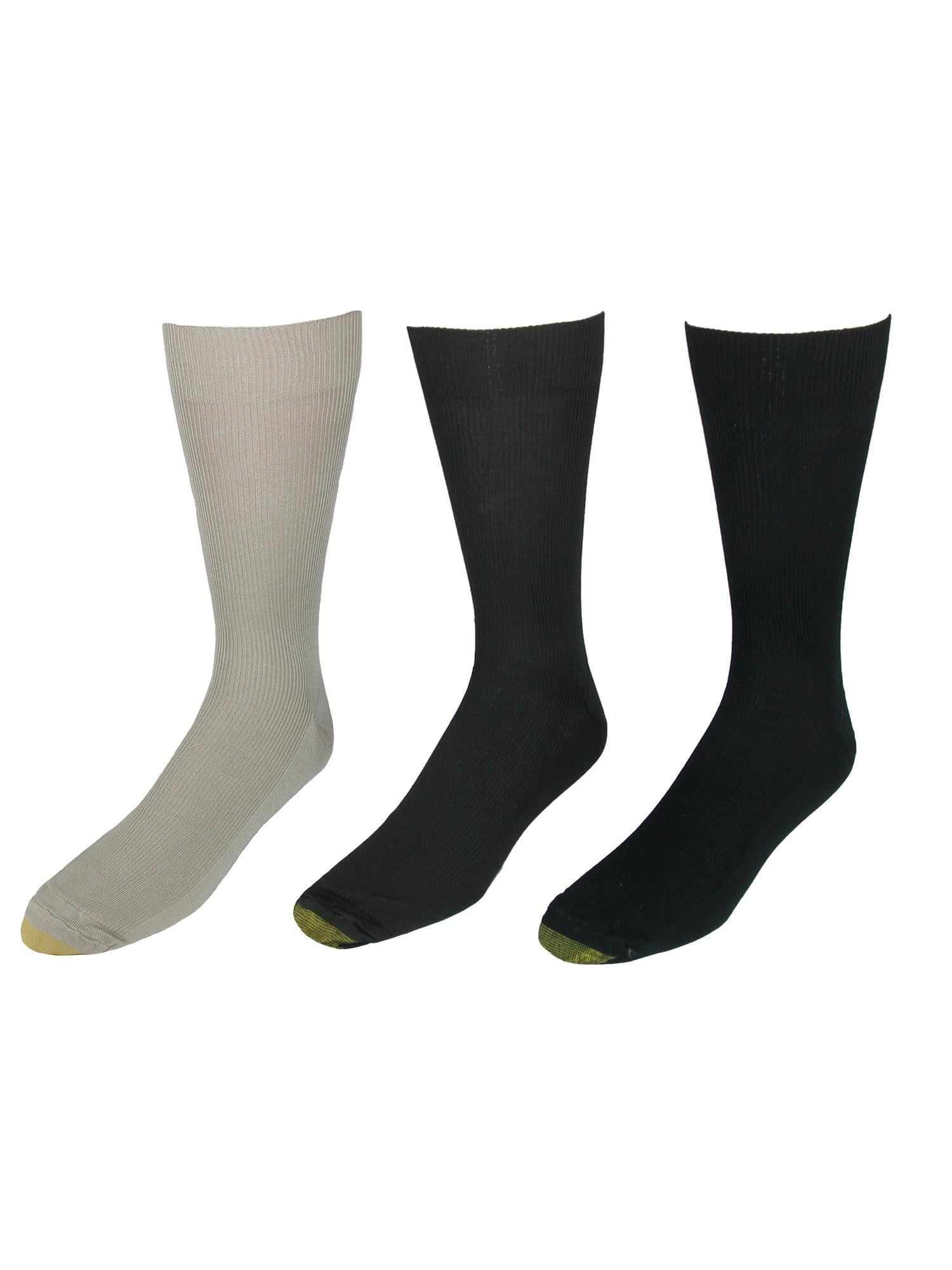 gold toe men's canterbury over-the-calf dress socks GOLDTOE Adult Men's Canterbury Ribbed Crew Dress Socks, OS 3pk
