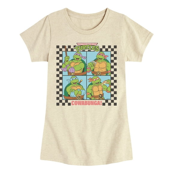 Teenage Muntant Ninja Turtles - Cowabunga Four - Toddler And Youth Girls Fitted Short Sleeve Graphic T-Shirt