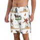 thumbnail image 2 of Balery Cute Farm Traje de Baño Estilo Hawaiano para Hombre, Shorts de Secado Rápido con Bolsillos-Medium, 2 of 6