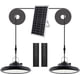 thumbnail image 1 of Luces solares colgantes para uso en interiores y exteriores, brillo ajustable desde el anochecer hasta el amanecer, lámpara solar blanca y blanca cálida con control remoto para patios, garajes y, 1 of 2
