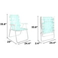 thumbnail image 4 of Novogratz Poolside Gossip, Priscilla Folding Chairs, 2-Pack, Aqua Haze, 4 of 16
