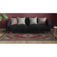 thumbnail image 1 of Deerlux QI003643.M 5 x 7 ft. Transitional Living Room Area Rug with Nonslip Backing, Red - Medallion Pattern - Medium - Rectangle, 1 of 4