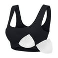 thumbnail image 2 of SMihono Breathable Bras for Women Full Coverage Seamless Back Smoothing T-Shirt Bra No Underwire Soft Comfortable Underwear Black L, 2 of 7