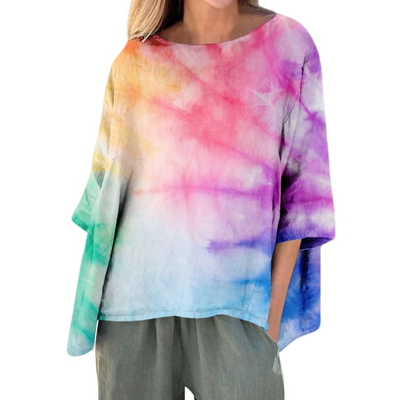 MEICHEN Womens Tops with Pockets 3/4 Sleeve Shirt Casual Long T Shirts S 3XL Summer Fashion Clothing