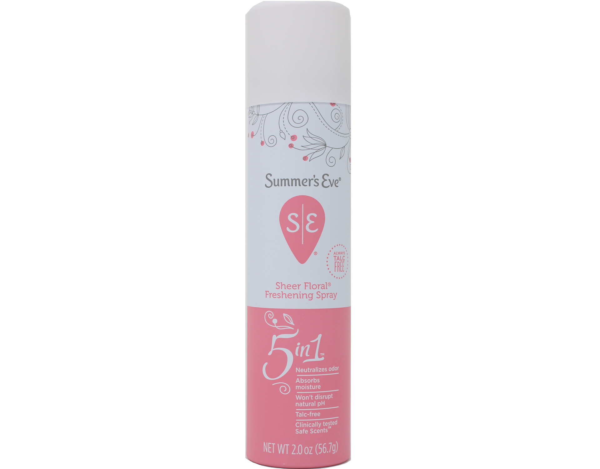 Summer's Eve Freshening Spray Deodorant, Sheer Floral 2 oz (Pack of 2)