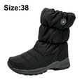 thumbnail image 2 of Botas de nieve para mujer, botines cálidos con cremallera lateral de invierno unisex, forro polar grueso, zapatos para caminar al aire libre impermeables y resistentes al frío, 2 of 5