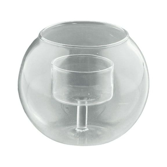 CC Home Furnishings 6" Clear Snifter Style Glass Tabletop Candle Holder