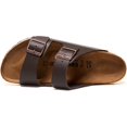 thumbnail image 2 of Birkenstock Unisex Arizona BS Leather Dark Brown Sandals 14 W / 12 M US, 2 of 6