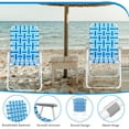 thumbnail image 4 of Zimtown Patio Lawn Chair Set, 8 Pack Outdoor Beach Chair Portable Camping Chair(Blue), 4 of 9