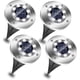 thumbnail image 1 of Juego de 4 luces solares para jardín, 8 luces LED de suelo, IP44 a prueba de agua, alimentadas por energía solar, luces de paisaje para exteriores para caminos de jardín, luz diurna, 1 of 5
