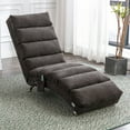 thumbnail image 3 of paproos Dark Gray Indoor Chaise Lounge with Massage, Modern Ergonomic Electric Massage Floor Lounger with Remote Control&Side Pocket, Upholstered Recliner Sleeper Chair for Living Room Bedroom Office, 3 of 13