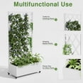 thumbnail image 4 of MAYEERTY 71" x 35" Metal Raised Garden Bed with Trellis Planter Box for Climbing Plants, White, 4 of 7