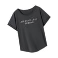 thumbnail image 3 of Camiseta de mujer transpirable recuerdo suave verano Tops camiseta básica cuello redondo SG, 3 of 8