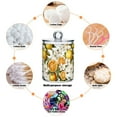 thumbnail image 6 of Yayeee 2 Pack Qtip Holder Bathroom Cotton Swab Canister with Lid Clear Dispenser Set, Oranges Watercolor, 6 of 6