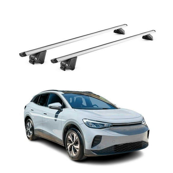 OMAC Roof Rack Cross Bars Luggage Carrier for VW ID4 2021-2024 Alu Silver Grey 2X