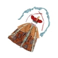 thumbnail image 2 of Vestimenta de vestimenta de muñecas lindo para regalo de cumpleaños Photo Prop de miniatura Vestido elegante accesorios elegantes ropa de muñeca ropa Volantes rojos, 2 of 8