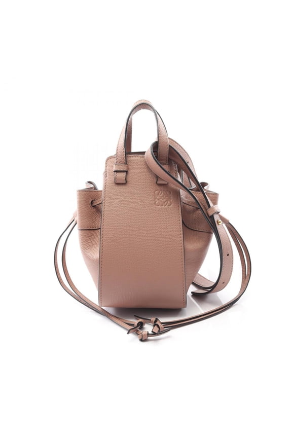 Pre-Owned LOEWE Hammock Drawstring Bag, Mini, Leather, Women's, Pink, A538V07X10 (Good)