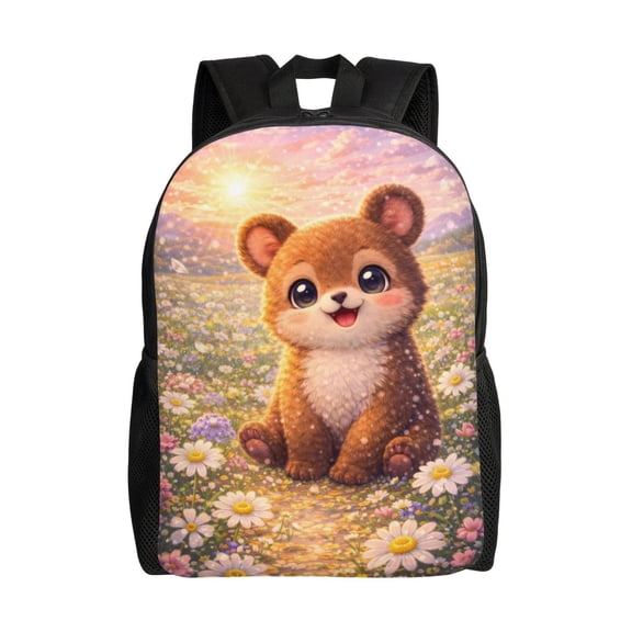 Bear Backpack Full Front Print Travel Laptop Bag for Men and Women