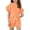 02#Orange, variant on Girls Summer Outfits 2 Piece Sets Ruffle Short Sleeve Shirts and Shorts Set Kids Clothes With Pockets