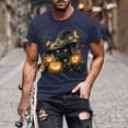 thumbnail image 1 of Blusas y camisas de manga corta y cuello redondo para hombre. Blusas/camisetas de manga corta con cuello redondo y estampado de Halloween para hombre. Blusa para hombre., 1 of 5