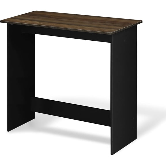FURINNO Writing Desk Office Classroom Space Saving Simplistic Study Table-Walnut
