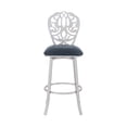 thumbnail image 3 of Home Square Leatherette Barstool with Ornate Cut Out in Gray - Set of 3, 3 of 6