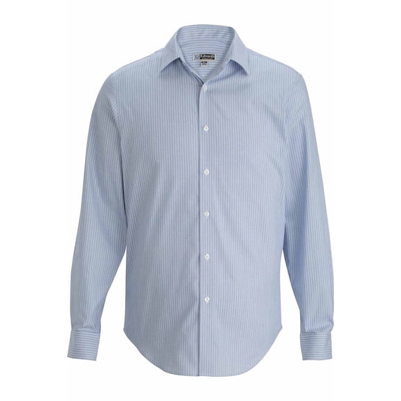 EDWARDS MEN'S OXFORD WRINKLE-FREE POINT COLLAR DRESS SHIRT