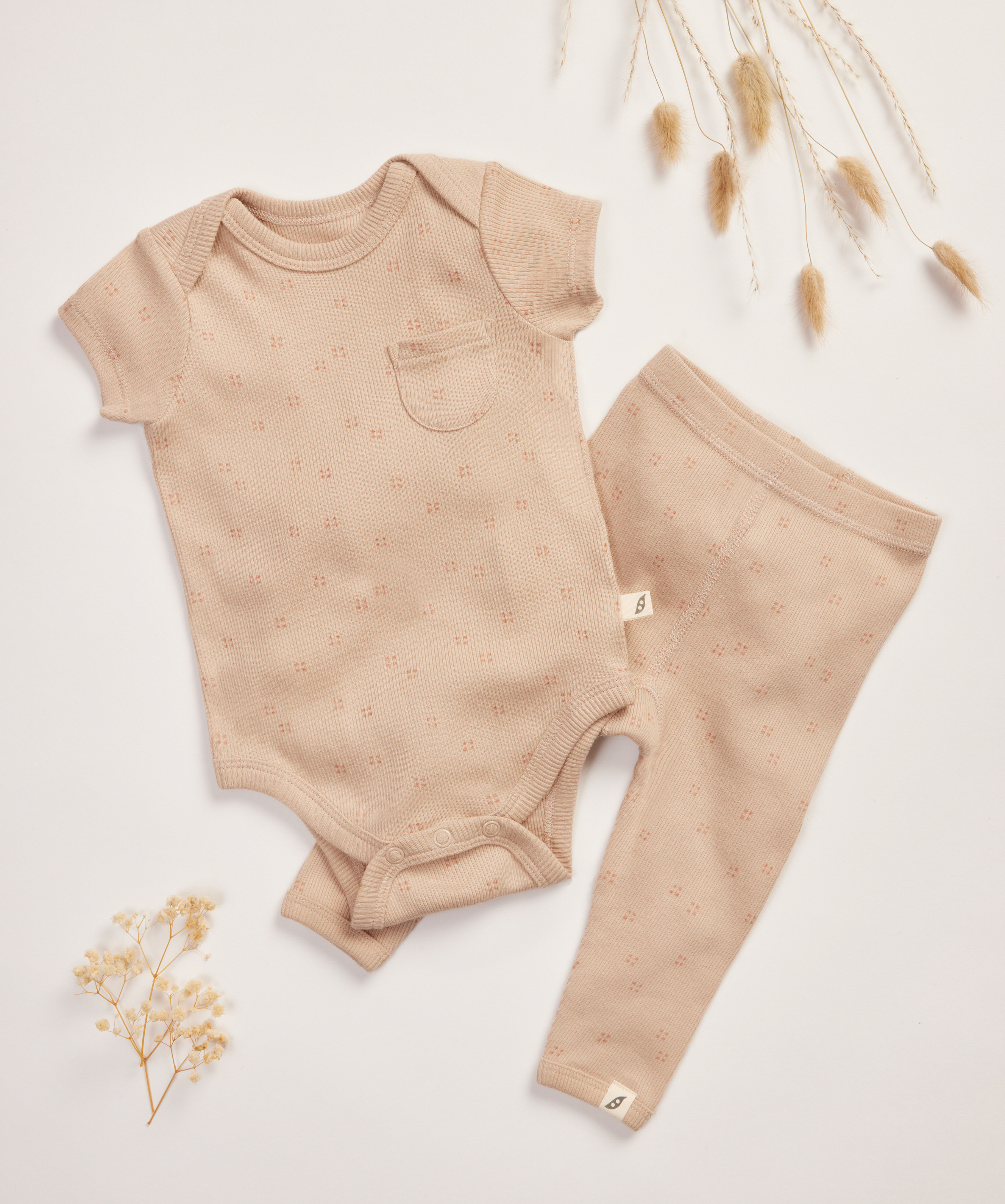 easy-peasy Baby Short Sleeve Print Bodysuit, Sizes 0-24 Months