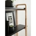 thumbnail image 3 of Kate and Laurel Summit Modern Three-Tier Wall Shelf, 18 x 6 x 25, Black and Natural Wood, Transitional Decorative Multi-Tiered Storage Shelf Wall Organizer for Decor and Display, 3 of 9