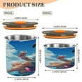 thumbnail image 3 of Wobogo Anime Flamingo Food Storage Jars 304 Food Grade Stainless Steel Canisters With Vacuum Airtight Lids for Coffee Snacks Nuts Cereal 500ML, 3 of 9