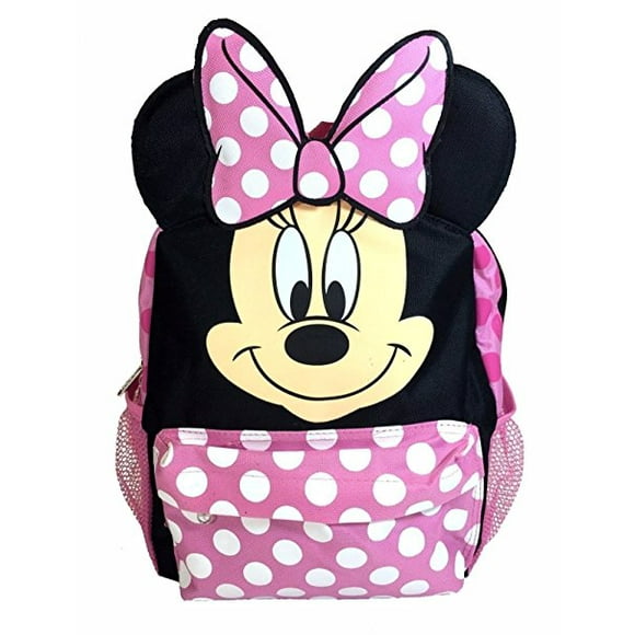 Backpack - Disney - Minnie Mouse Face Head Pink 16" School Bag 125226