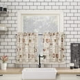 thumbnail image 6 of Bristol Coffee Shop Semi-Sheer Rod Pocket Kitchen Curtain Valance and Tiers Set, 54" x 24", Ivory Off-White, 6 of 6