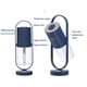 thumbnail image 2 of Mini humidificador portátil 200ml Cool Mist Atomizador de escritorio giratorio Dispositivo de hidratación Luz de noche LED, azul oscuro AweSitey HA002288-02B, 2 of 6