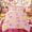 Pink 02, variant on Erosebridal Softball Sports Kids Twin Comforter Sets, Pink Watercolor Bow Bedding Set, 2 Pieces