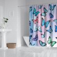 thumbnail image 2 of Colorful Butterfly Pastel Pattern Shower Curtain 72"x72" ,Bathroom Decorative Shower Curtains Set with 12 Hooks,Modern Waterproof Washable Shower Curtain, 2 of 6