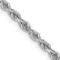 thumbnail image 2 of Solid 10k White Gold 3mm Diamond Cut Quadruple Rope Chain - 22", 2 of 8