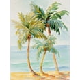 thumbnail image 2 of Loreth, Lanie 19x24 Black Ornate Wood Framed with Double Matting Museum Art Print Titled - Palms In Paradise I, 2 of 4