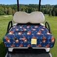 thumbnail image 3 of COEQINE Golf Cart Seat Towel Blanket Cover with Handle for Folded Carrying and Storage, Quilted Padding, 4 Storage Pockets, Compatible with Most 2 Seat Cart, Golf Ball Flame Blue, 3 of 8