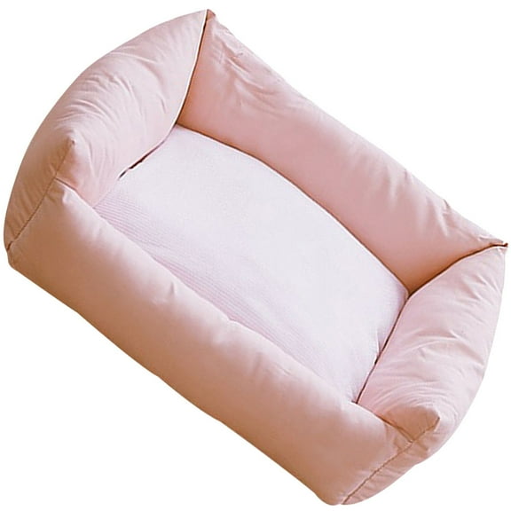 LULULION Easy Clean Pink Small Dog Bed Breathable Sleep Cushion Removable Washable Cotton