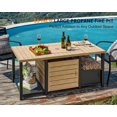 fissfire 56 inch Propane Fire Pit Table,Outdoor Gas Fire Pit Grey