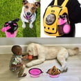 thumbnail image 5 of Botella de agua para perros con 2 cuencos plegables, botella portátil 2 en 1 para agua y comida para perros, gatos y mascotas, botella de viaje para paseos, ejercicio, senderismo y acampada (rosa), 5 of 5