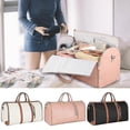 thumbnail image 4 of PU Leather Travel Bag Women's Large Duffle Bag Waterproof Garment Bag XC Pink, 4 of 5