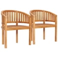 thumbnail image 4 of vidaXL 4 Piece Banana Patio Lounge Set Solid Teak Wood, 4 of 7