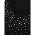 thumbnail image 5 of LilyLLL Womens Long Sleeve V Neck Lace Rhinestone Slim Fit Blouse Tops, 5 of 5