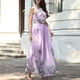 thumbnail image 2 of Vestido largo de cintura con lazo sin mangas de Harter con estampado informal de moda para mujer Fridja  hjkh1334, 2 of 8